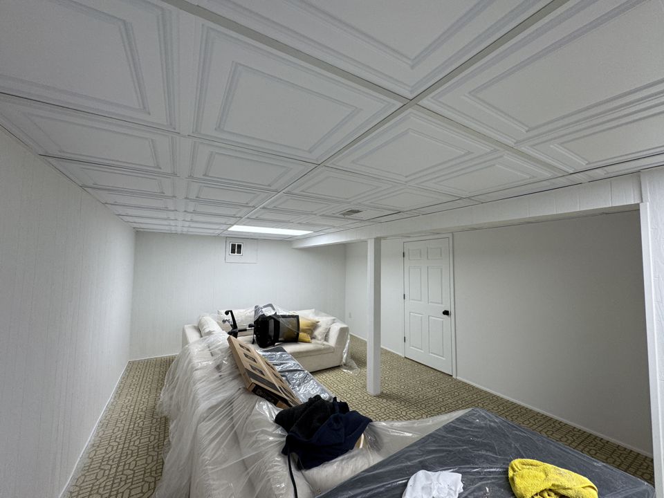Basement storage room and New Ceilings Tiles